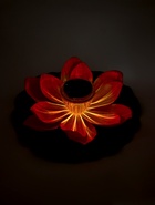 Садовый светильник для водоемов 28 х 28 х 9 см на солнечной бат-е "Лотос" красный N008 10933413