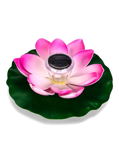 Садовая фигура - фонарь «Лотос», 28×28×9 см, для водоёмов, лиловая