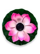 Садовый светильник для водоемов 28 х 28 х 9 см на солнечной бат-е "Лотос" лиловый N009 10933414