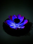 Садовый светильник для водоемов 28 х 28 х 9 см на солнечной бат-е "Лотос" лиловый N009 10933414