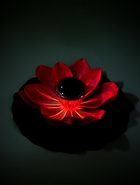 Садовый светильник для водоемов 28 х 28 х 9 см на солнечной бат-е "Лотос" лиловый N009 10933414