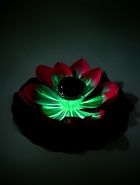 Садовый светильник для водоемов 28 х 28 х 9 см на солнечной бат-е "Лотос" лиловый N009 10933414