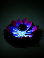 Садовый светильник для водоемов 28 х 28 х 9 см на солнечной бат-е "Лотос" лиловый N009 10933414