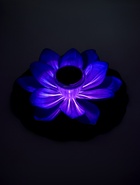 Садовый светильник для водоемов 28 х 28 х 9 см на солнечной бат-е "Лотос" фиол-ый N010 10933415