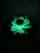 Садовый светильник для водоемов 28 х 28 х 9 см на солнечной бат-е "Лотос" фиол-ый N010 10933415