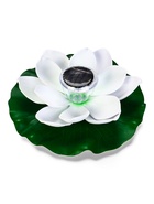 Садовый светильник для водоемов 28 х 28 х 9  см на солнечной бат-е "Лотос" бел N011 10933416