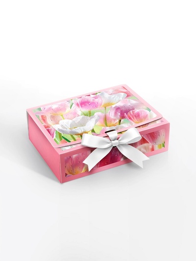 Коробка складная «Тюльпаны», 20×18×5 см