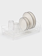 Сушилка для тарелок и кружек с поддоном, 39×25×12 см, белая - Фото 4