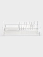 Сушилка для тарелок и кружек с поддоном, 39×25×12 см, белая - Фото 5