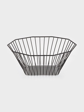 Корзинка - ваза для фруктов «Квадраты», 29×11.5 см, чёрная 10954137