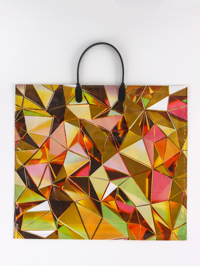 Пакет «Голден», полиэтиленовый с пластиковой ручкой, 38×34 + 3 см, 90 мкм - Фото 1