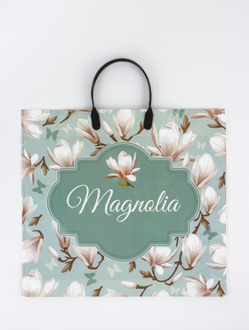 Пакет «Магнолия», полиэтиленовый с пластиковой ручкой, 38×34 + 3 см, 90 мкм (10 шт)