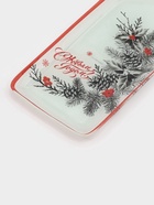 УЦЕНКА Блюдо сервировочное бутылка Доляна «С новым Годом», 34.5×11.5×1.5 см, стекло, белое, красное - Фото 5