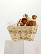 Подарочный набор новогодний в корзине, гель для душа, пена для ванны, мочалка и полотенце, URAL LAB 10952762