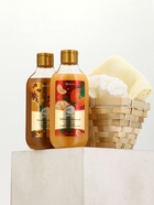 Подарочный набор новогодний в корзине, гель для душа, пена для ванны, мочалка и полотенце, URAL LAB 10952762