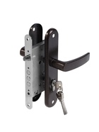 Замок врезной LOCKLAND Rd=005, с ручкой, B/S 55 мм, 4 ключа, коричневый - фото 23281869