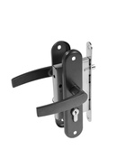 Замок врезной LOCKLAND Rd=005, с ручкой, B/S 55 мм, 4 ключа, серый - фото 23281876