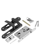 Замок врезной LOCKLAND Rd=005, с ручкой, B/S 55 мм, 4 ключа, серый - Фото 3