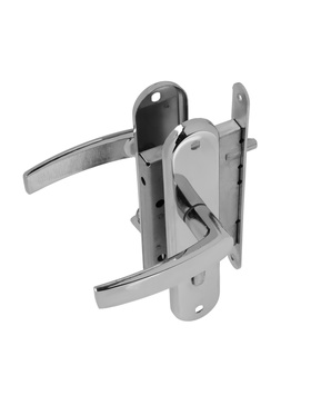 Замок врезной LOCKLAND Rd=005, с ручкой, B/S 55 мм, 4 ключа, цвет хром