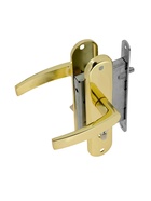 Замок врезной LOCKLAND Rd=005, с ручкой, B/S 55 мм, 4 ключа, цвет золото - фото 23281888