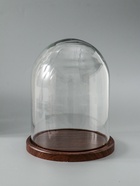 УЦЕНКА Стеклянный купол-клош на деревянной подставке "Венсан - 1", 20х15 см, коричневый - Фото 3