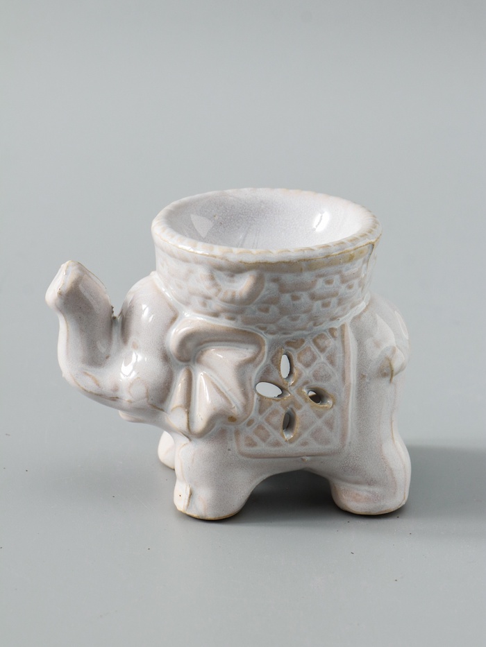 УЦЕНКА Аромалампа керамика "Слоненок" глянец МИКС 9х9,5х6 см - Фото 1