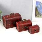 УЦЕНКА Набор шкатулок для украшений дерево «Сундук. Винтаж», 3 шт.: 10.5×7.5×7.5 см; 17×9.5×10 см; 19.5×13×13 см 382 - Фото 3