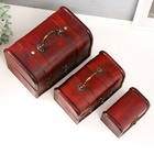 УЦЕНКА Набор шкатулок для украшений дерево «Сундук. Винтаж», 3 шт.: 10.5×7.5×7.5 см; 17×9.5×10 см; 19.5×13×13 см 382 - Фото 5