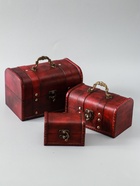 УЦЕНКА Набор шкатулок для украшений дерево «Сундук. Винтаж», 3 шт.: 10.5×7.5×7.5 см; 17×9.5×10 см; 19.5×13×13 см 382 - Фото 7