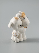 УЦЕНКА Фигура гипс «Мишка с лошадкой» 9×7×6 см, перламутр - Фото 4
