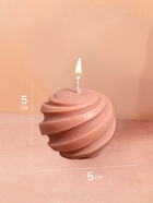 Свеча фигурная формовая «Шар», 5×5×5 см, соевый воск, МИКС - Фото 2