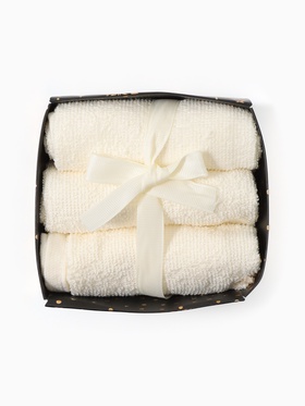 Набор махровых полотенец Merry cristmas, 30×30 см - 3 шт., хлопок 340 г/м²