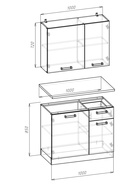 УЦЕНКА Кухонный гарнитур Поинт Графит 1000*600 - Фото 5