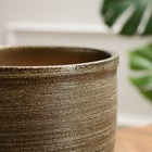 УЦЕНКА Горшок цветочный с поддоном 5 л, темное золото керамика, «Золото» (М) - Фото 4