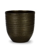 УЦЕНКА Горшок цветочный с поддоном 5 л, темное золото керамика, «Золото» (М) - Фото 5