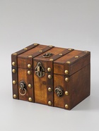 УЦЕНКА Шкатулка сундук дерево «Лев. С заклёпками» коричневая 21.8×15.5×15 см 10971108