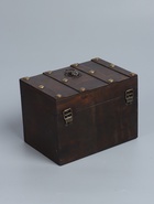 УЦЕНКА Шкатулка сундук дерево «Лев. С заклёпками» коричневая 21.8×15.5×15 см - Фото 4