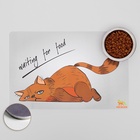 УЦЕНКА Коврик под миску "Пижон" с нескользящим основанием 43 х 28 см "Waiting for food" - Фото 2