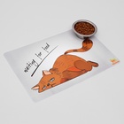 УЦЕНКА Коврик под миску "Пижон" с нескользящим основанием 43 х 28 см "Waiting for food" - Фото 3