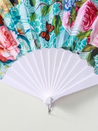 Веер складной «Цветы и узоры», широкие лопасти, золото, 23 см, МИКС 9315070