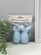 Подвесное украшение пасхальное «Яйца с заичьими ушками», 2 шт., голубой, 3.5×4×9 см - фото 14999276