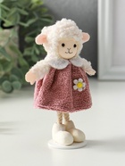 Фигурка «Белая овечка в пыльно-розовом платье», 5×6.5×13 см - Фото 2