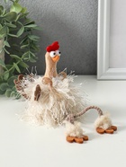 Фигурка «Пушистая курочка», длинные ножки, 7×5×17 см 10905202
