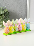 Подвесное украшение пасхальное «Яички с зайчьими ушками», 23×3.5×11 см - фото 14999307