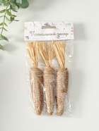 Набор фигурок пасхальных «Морковка из джута», 3 шт., 2.2×2.2×14 см - Фото 4