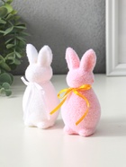 Набор фигурок пасхальных «Два кролика с бантиками», 2 шт., 4×4.5×10.5 см 10914078