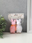 Набор фигурок пасхальных «Два кролика с бантиками», 2 шт., 4×4.5×10.5 см 10914078