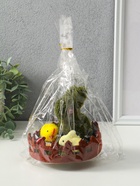 Фигурка пасхальная «Зайчик с цыплятами на лужайке с забором», 12.5×12.5×10.5 см - фото 63635007