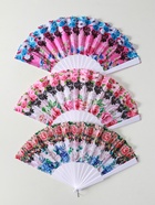 Веер складной «Цветочный», широкие лопасти, 23 см, МИКС 10933336