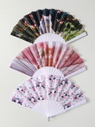 Веер складной «Кошечки и цветы», широкие лопасти, 23 см, МИКС - Фото 1